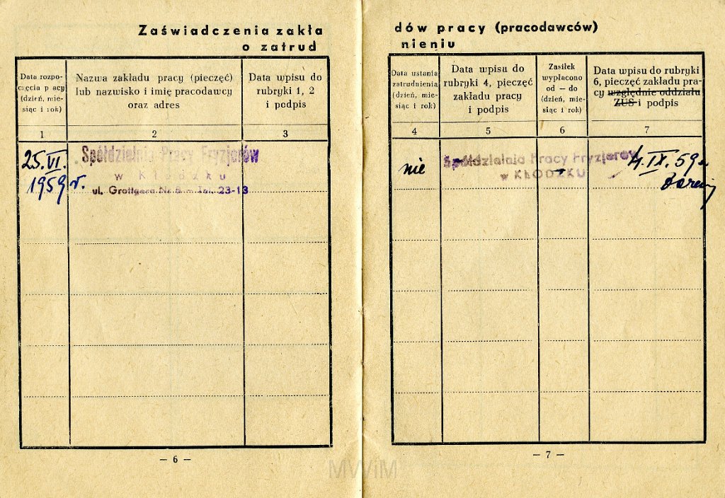 KKE 5816-5.jpg - Dok. Legitymacja Ubezpieczeniowa dla Antoniego Graszko, Kłodzko, 4 IX 1959 r.